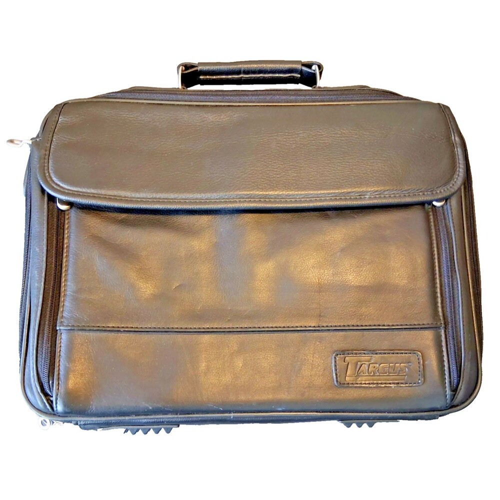 Targus Leather Notebook Case Laptop Messenger Bag Briefcase Travel  CLN5-001